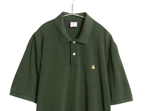 ブルックスブラザーズ 鹿の子 半袖 ポロシャツ メンズ XXL 半袖シャツ ワンポイント カットソー コットン オリジナルフィット 大きいサイズ