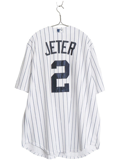 ヤンキース ベースボール シャツ メンズ XL / MLB オフィシャル マジェスティック ユニフォーム 大リーグ 大きいサイズ 重ね着 半袖シャツ
