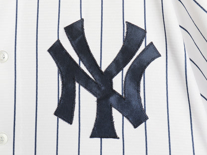 ヤンキース ベースボール シャツ メンズ XL / MLB オフィシャル マジェスティック ユニフォーム 大リーグ 大きいサイズ 重ね着 半袖シャツ