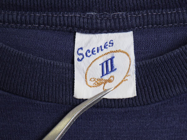 70s 80s SCENES ボーダー 半袖 Tシャツ メンズ レディース S 程 古着 ヴィンテージ サーフ シングルステッチ 100% コットン ヘビーウェイト