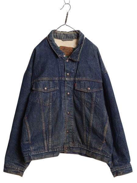 90s USA製 ★ リーバイス 70617 0291 デニム ジャケット メンズ XL オールド ジージャン リバーシブル ブランケット ライナー ポケット付き