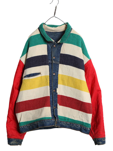 90s USA製 ★ リーバイス 70617 0291 デニム ジャケット メンズ XL オールド ジージャン リバーシブル ブランケット ライナー ポケット付き
