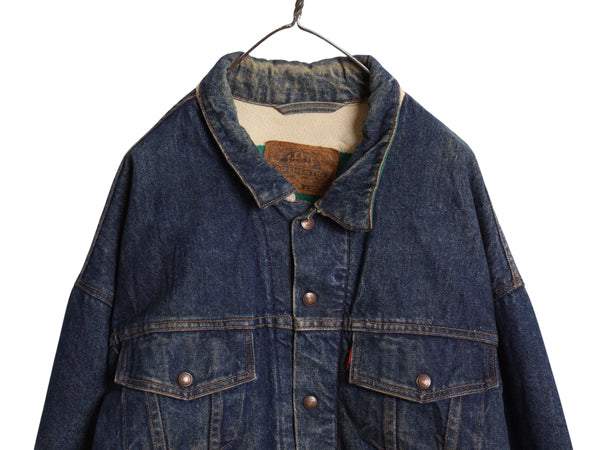 90s USA製 ★ リーバイス 70617 0291 デニム ジャケット メンズ XL オールド ジージャン リバーシブル ブランケット ライナー ポケット付き