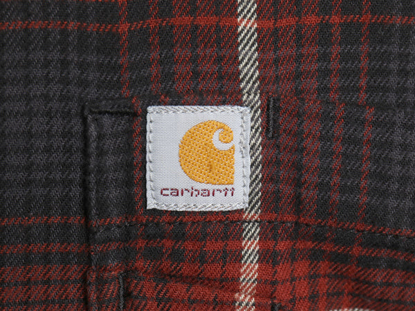US企画 カーハート チェック 長袖 フランネル ボタンダウン シャツ メンズ XL / 古着 ネルシャツ ワーク ミドルウェイト 廃盤 大きいサイズ