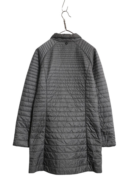 パタゴニア 中綿 キルティング ナイロン ロング コート レディース M 13年製 アウトドア ライナー ジャケット フルジップ ジャンパー 濃灰