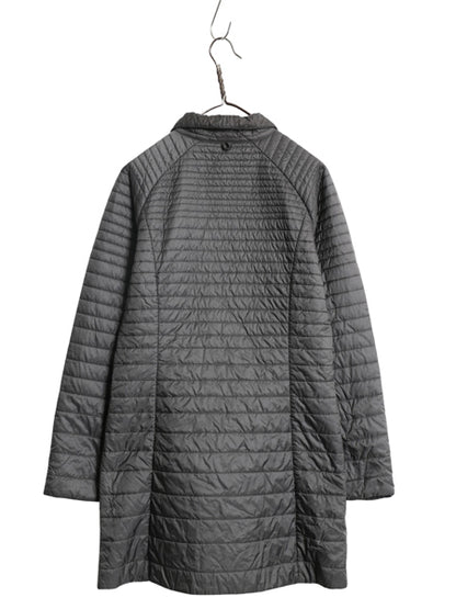 パタゴニア 中綿 キルティング ナイロン ロング コート レディース M 13年製 アウトドア ライナー ジャケット フルジップ ジャンパー 濃灰