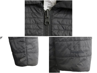 パタゴニア 中綿 キルティング ナイロン ロング コート レディース M 13年製 アウトドア ライナー ジャケット フルジップ ジャンパー 濃灰