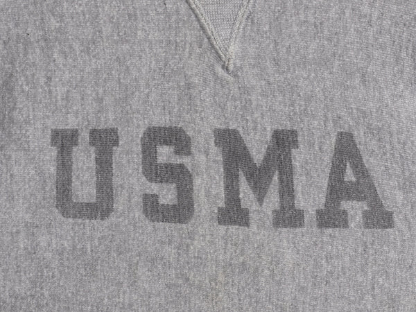 80s ★ チャンピオン リバースウィーブ USMA プリント スウェット トレーナー メンズ S ヴィンテージ USA製 軍物 ミリタリー 前V 染込み 灰