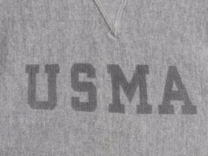 80s ★ チャンピオン リバースウィーブ USMA プリント スウェット トレーナー メンズ S ヴィンテージ USA製 軍物 ミリタリー 前V 染込み 灰