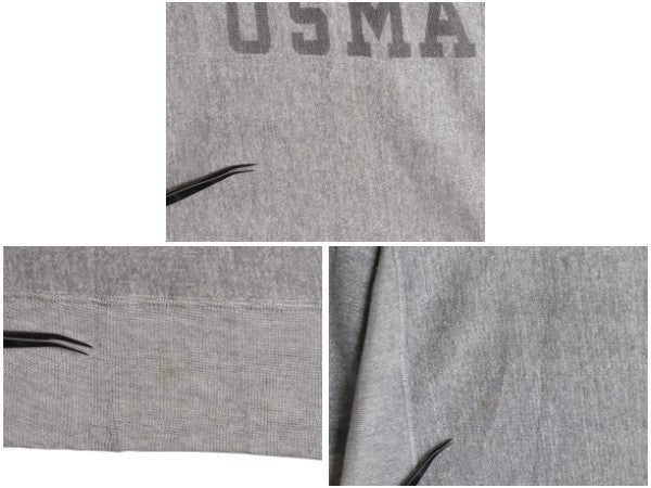 80s ★ チャンピオン リバースウィーブ USMA プリント スウェット トレーナー メンズ S ヴィンテージ USA製 軍物 ミリタリー 前V 染込み 灰