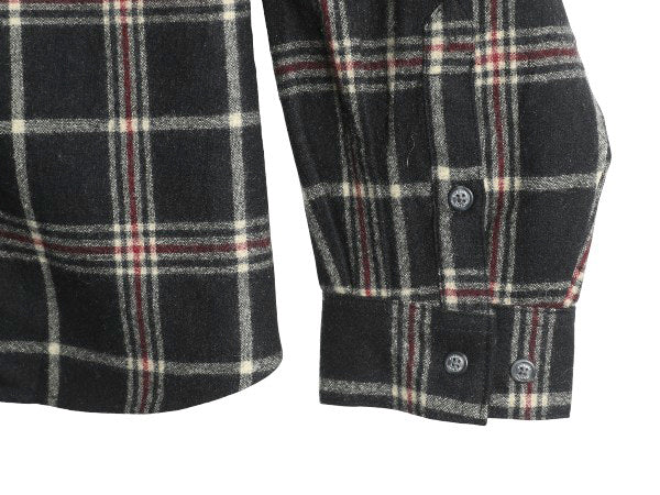 デッドストック ウールリッチ チェック 長袖 シャツ メンズ XL 新品 ウール 長袖シャツ ポケット付き カジュアル シンプル 大きいサイズ 黒