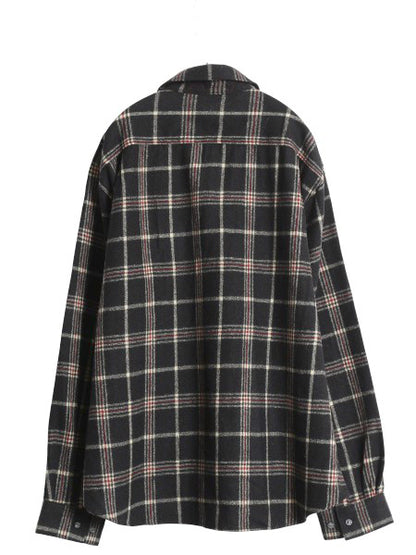 デッドストック ウールリッチ チェック 長袖 シャツ メンズ XL 新品 ウール 長袖シャツ ポケット付き カジュアル シンプル 大きいサイズ 黒