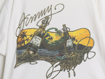 90s ジミー バフェット ツアー 両面 イラスト プリント Tシャツ メンズ XL / オールド バンド ロック コロナ ビール GIANT 白 大きいサイズ