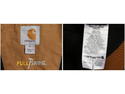 US企画 カーハート フルスイング アームストロング アクティブ ジャケット メンズ M / ダック パーカー フリース ライナー付き ワーク 茶