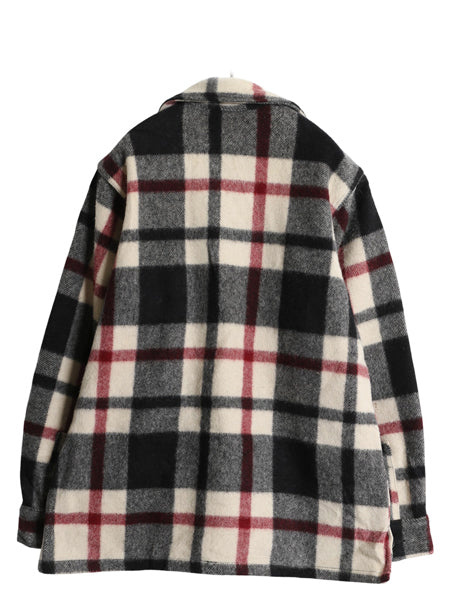 70s USA製 ウールリッチ CPO ウール シャツ ジャケット メンズ L 程/ ヴィンテージ チェック 4ポケット ブルゾン ボックス ヘビーウェイト