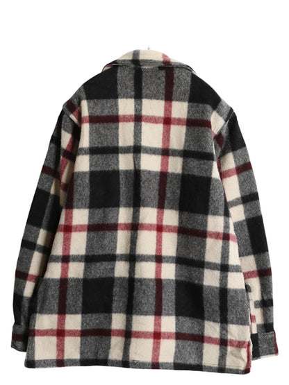 70s USA製 ウールリッチ CPO ウール シャツ ジャケット メンズ L 程/ ヴィンテージ チェック 4ポケット ブルゾン ボックス ヘビーウェイト