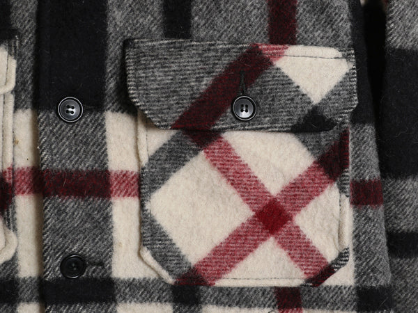 70s USA製 ウールリッチ CPO ウール シャツ ジャケット メンズ L 程/ ヴィンテージ チェック 4ポケット ブルゾン ボックス ヘビーウェイト