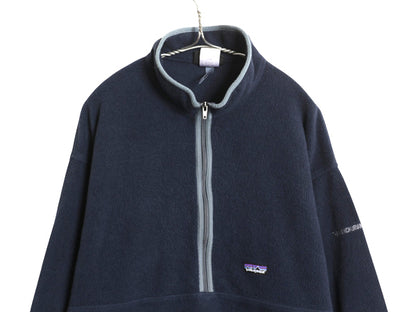 00s パタゴニア マースピアル シンチラ フリース ジャケット メンズ XXL /  オールド プルオーバー ブルゾン ハーフジップ 大きいサイズ 紺