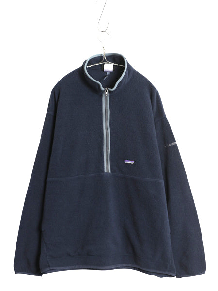 00s パタゴニア マースピアル シンチラ フリース ジャケット メンズ XXL /  オールド プルオーバー ブルゾン ハーフジップ 大きいサイズ 紺