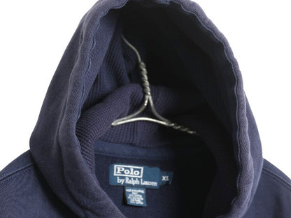 90s ポロ ラルフローレン フルジップ スウェット フード パーカー メンズ XL / オールド トレーナー 裏起毛 ヘビーウェイト 大きいサイズ