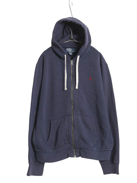 90s ポロ ラルフローレン フルジップ スウェット フード パーカー メンズ XL / オールド トレーナー 裏起毛 ヘビーウェイト 大きいサイズ