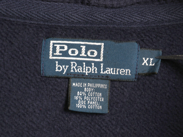90s ポロ ラルフローレン フルジップ スウェット フード パーカー メンズ XL / オールド トレーナー 裏起毛 ヘビーウェイト 大きいサイズ