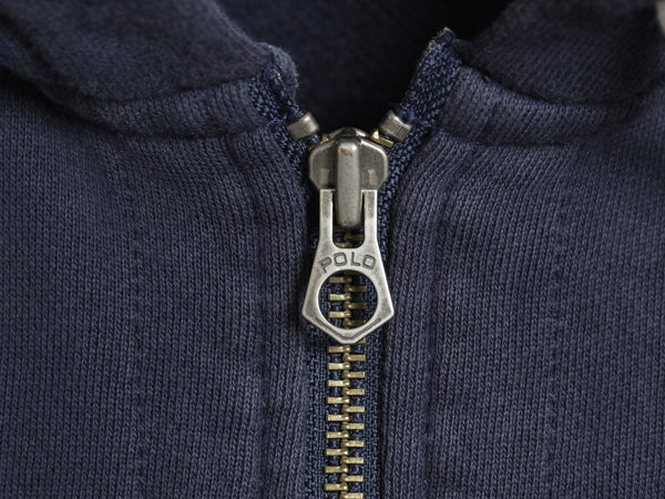 90s ポロ ラルフローレン フルジップ スウェット フード パーカー メンズ XL / オールド トレーナー 裏起毛 ヘビーウェイト 大きいサイズ