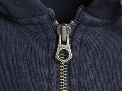 90s ポロ ラルフローレン フルジップ スウェット フード パーカー メンズ XL / オールド トレーナー 裏起毛 ヘビーウェイト 大きいサイズ