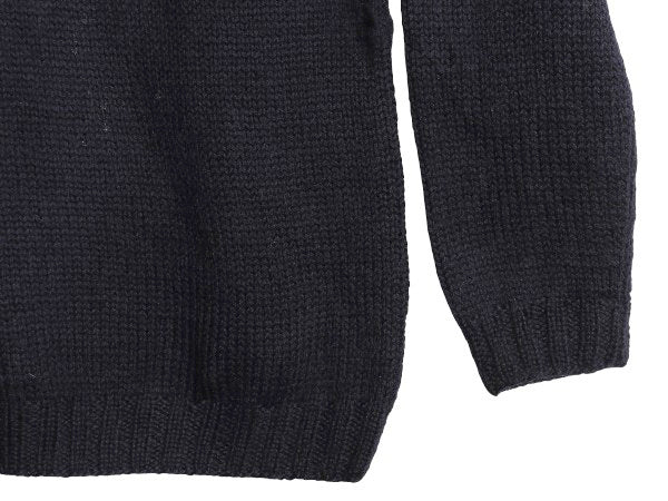 00s ジェイクルー ノルディック ニット セーター メンズ XS 古着 オールド ウール 手編み ハンドメイド ミドルゲージ 総柄 旧タグ ツートン