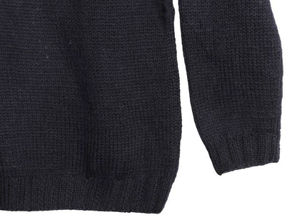 00s ジェイクルー ノルディック ニット セーター メンズ XS 古着 オールド ウール 手編み ハンドメイド ミドルゲージ 総柄 旧タグ ツートン