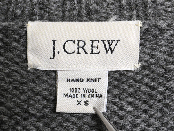 00s ジェイクルー ノルディック ニット セーター メンズ XS 古着 オールド ウール 手編み ハンドメイド ミドルゲージ 総柄 旧タグ ツートン