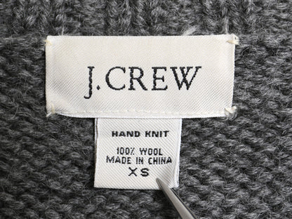 00s ジェイクルー ノルディック ニット セーター メンズ XS 古着 オールド ウール 手編み ハンドメイド ミドルゲージ 総柄 旧タグ ツートン