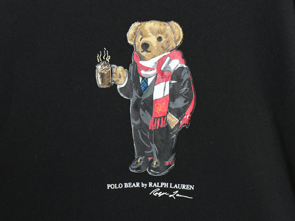 ポロベア ポロ ラルフローレン プリント 長袖 Tシャツ メンズ レディース L / キャラクター コットン カットソー ロンT ロングスリーブ 黒