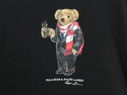 ポロベア ポロ ラルフローレン プリント 長袖 Tシャツ メンズ レディース L / キャラクター コットン カットソー ロンT ロングスリーブ 黒