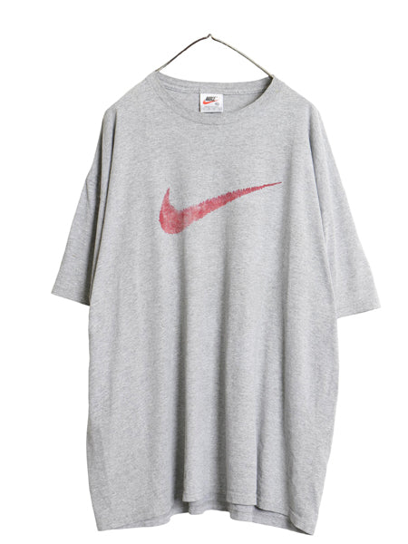 90s USA製 ナイキ ビッグ スウッシュ プリント Tシャツ メンズ XXL オールド ヘビーウェイト グラフィック アート カットソー 大きいサイズ