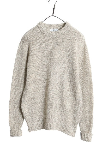 70s ウールリッチ ニット セーター レディース M 小さめ S 程/ 白タグ ヴィンテージ ウール 長袖ニット クルーネック 無地 ミドルゲージ