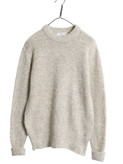 70s ウールリッチ ニット セーター レディース M 小さめ S 程/ 白タグ ヴィンテージ ウール 長袖ニット クルーネック 無地 ミドルゲージ