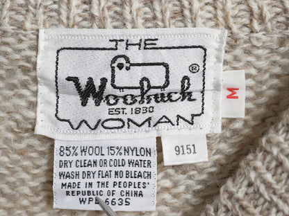 70s ウールリッチ ニット セーター レディース M 小さめ S 程/ 白タグ ヴィンテージ ウール 長袖ニット クルーネック 無地 ミドルゲージ