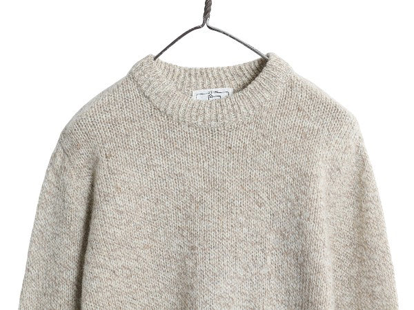 70s ウールリッチ ニット セーター レディース M 小さめ S 程/ 白タグ ヴィンテージ ウール 長袖ニット クルーネック 無地 ミドルゲージ
