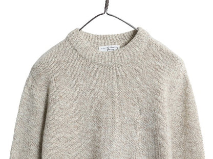 70s ウールリッチ ニット セーター レディース M 小さめ S 程/ 白タグ ヴィンテージ ウール 長袖ニット クルーネック 無地 ミドルゲージ