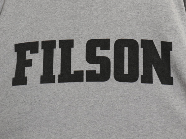 USA製 フィルソン ロゴ プリント 半袖 Tシャツ メンズ XL / アウトドア ヘビーウェイト カットソー シンプル クルーネック 灰 大きいサイズ