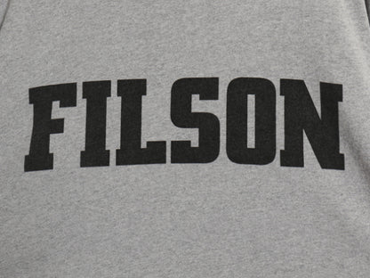 USA製 フィルソン ロゴ プリント 半袖 Tシャツ メンズ XL / アウトドア ヘビーウェイト カットソー シンプル クルーネック 灰 大きいサイズ