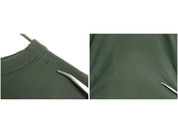 90s USA製 ★ チャンピオン リバースウィーブ スウェット メンズ XL 程 古着 オールド トレーナー ワンポイント 目付き ヘビーウェイト 緑