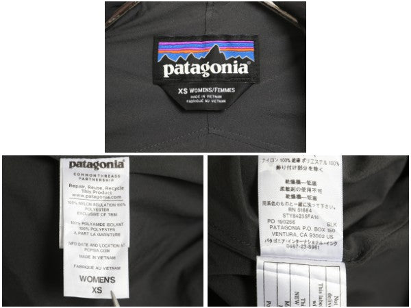 パタゴニア ナノ エア ジャケット レディース XS 古着 14年製 フルジップ 中綿 ナイロン キルティング ブルゾン ワンポイント シンプル 黒