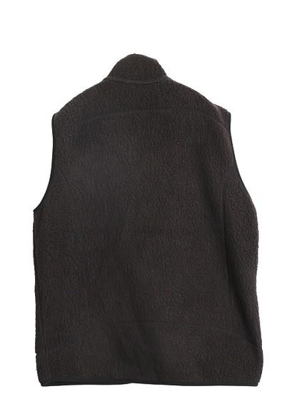 パタゴニア レトロ パイル ベスト メンズ L 古着 20年製 フリース フルジップ アウトドア 重ね着 前開き ハイネック ワンポイント ブラック
