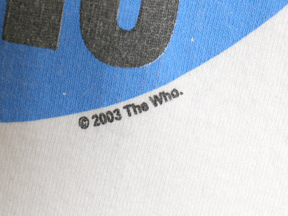 00s USA製 The Who イラスト プリント リンガー Tシャツ メンズ L / オールド 当時物 オフィシャル バンド ロック グラフィック ツートン