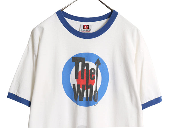 00s USA製 The Who イラスト プリント リンガー Tシャツ メンズ L / オールド 当時物 オフィシャル バンド ロック グラフィック ツートン