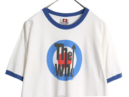 00s USA製 The Who イラスト プリント リンガー Tシャツ メンズ L / オールド 当時物 オフィシャル バンド ロック グラフィック ツートン