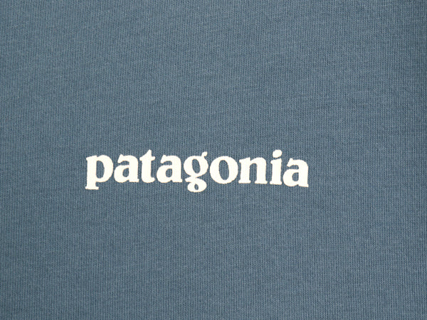 パタゴニア 両面 プリント 半袖 Tシャツ メンズ M / アウトドア P6 ボックスロゴ バックプリント フィッツロイ カットソー シンプル ブルー