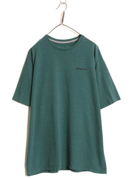 パタゴニア 両面 プリント 半袖 Tシャツ メンズ L / アウトドア P6 バックプリント ボックスロゴ カットソー シンプル トップス グリーン 
